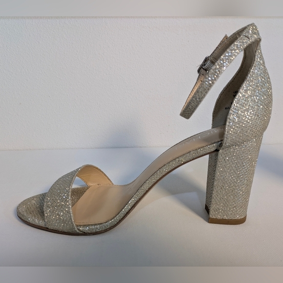 Michael By Shannon Stella Women Open Square Toe Block High Heel Ankle Strap Sz 8 - Picture 4 of 8